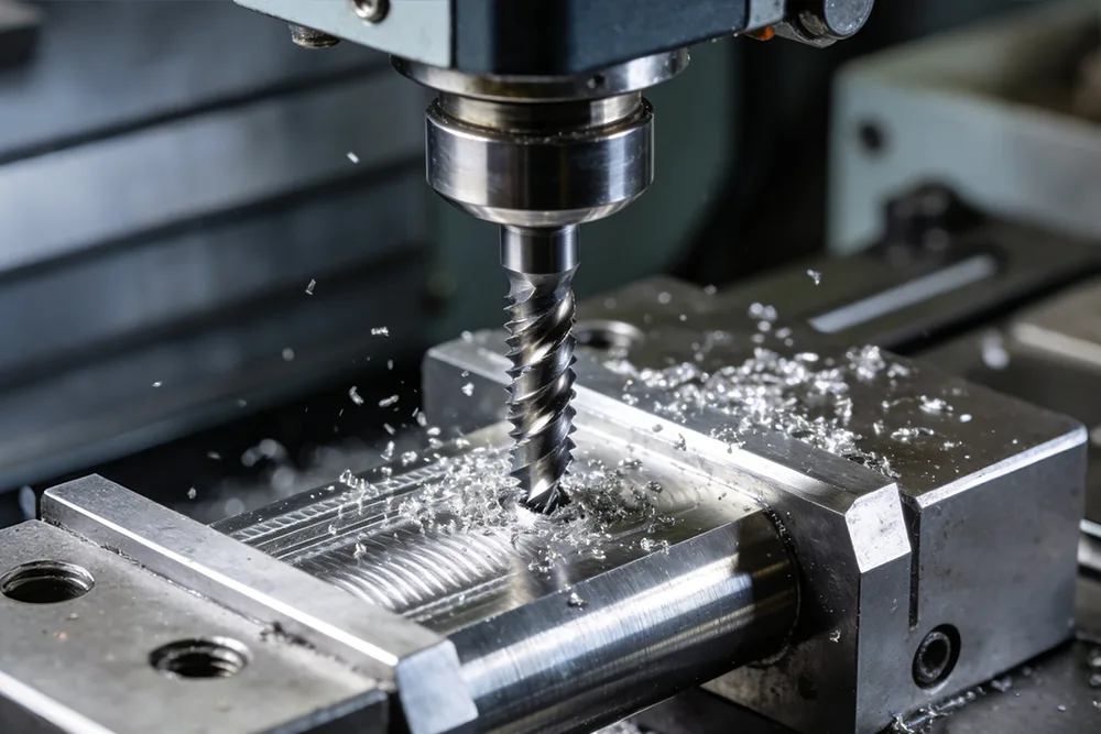 深穴タップ加工の注意事項。